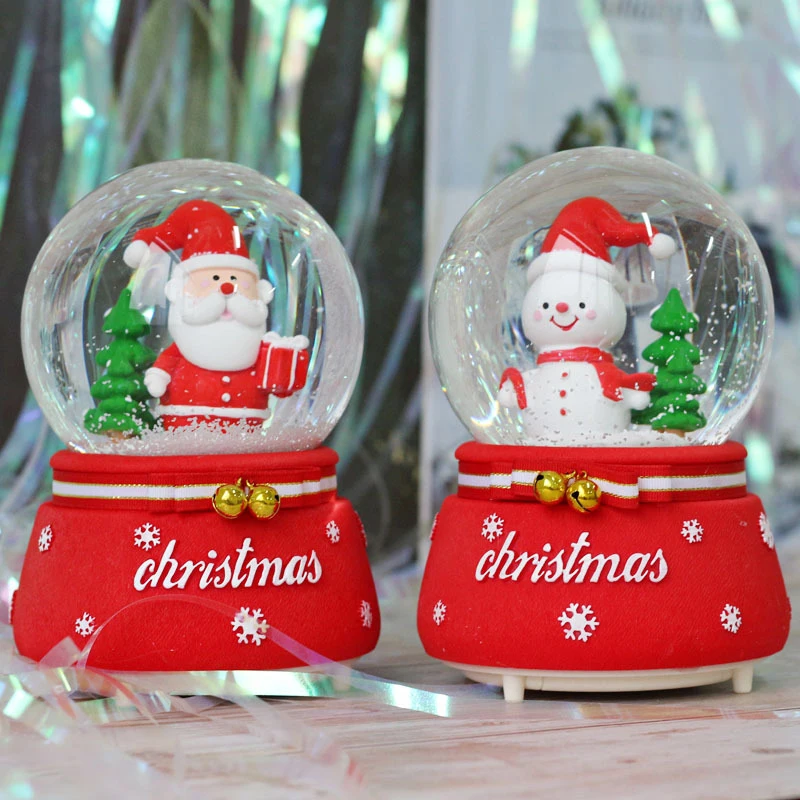 Креативный Рождественский Снежный шар хрустальный вращающаяся музыкальная