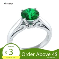 visisap classical simple lady green round zircon ring for female fascinating anniversary gifts rings factory dropshipping b627