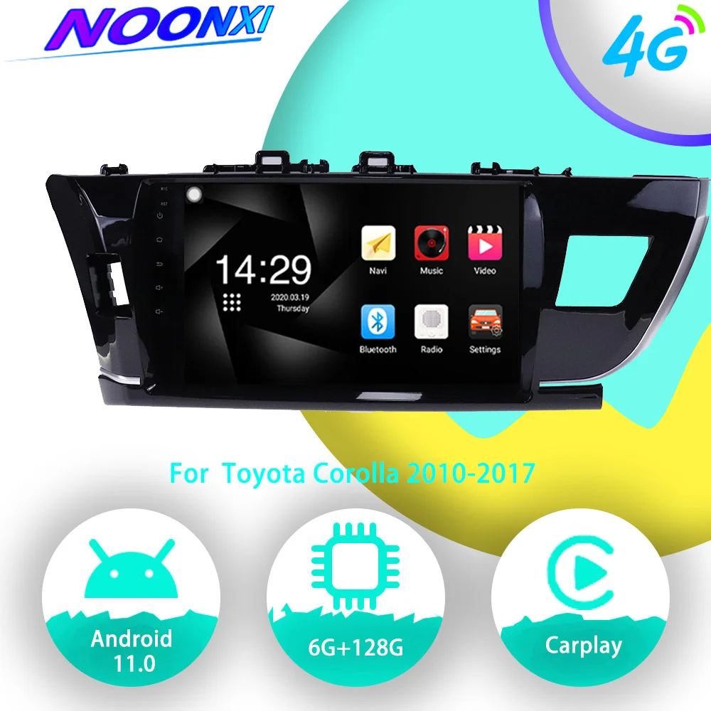 

128G Android 11 Car Radio GPS Navigation For Toyota Corolla 2010-2017 Multimedia Video Player RDS Autoradio No 2 Din Head Unit