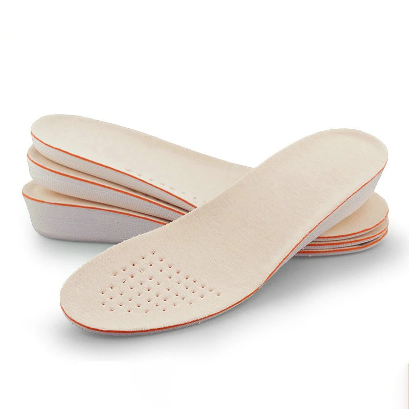 

Unisex Height Increase Insoles Soy Fiber Sweat-absorbent Deodorant Breathable Shoe Pad Inserts Foot Care Pad for Men Women