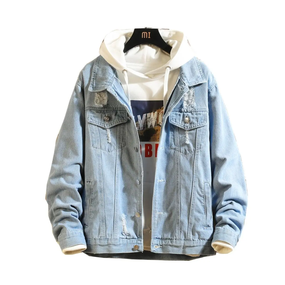 

High Quality Denim Jacket Men Casual Bomber Jackets Men Vintage Black Blue Jeans Jacket Coat Streetwear Plus Size 5XL