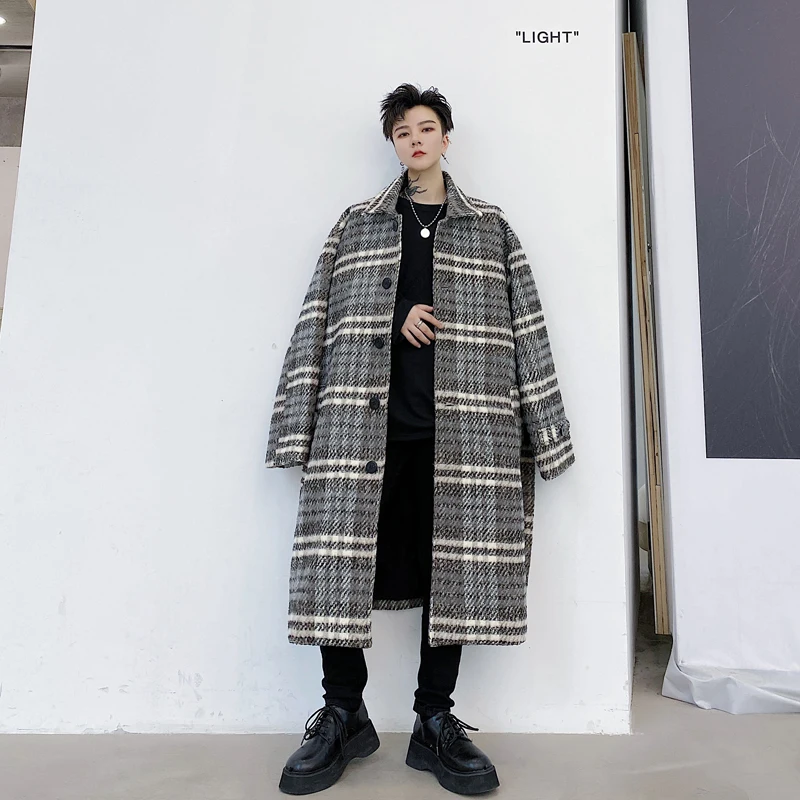 Мужская Уличная одежда винтажное шерстяное пальто ветровка с поясом верхняя для