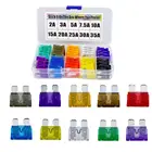 Набор автоматических предохранителей, стандартные предохранители среднего размера, в ассортименте, коробка для хранения, ампер от 2 до 35 А