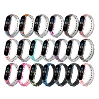 for xiaomi mi band 6 strap bracelet printing sport soft silicone watchbands mi band 3 4 5 strap fashion wristband accessories