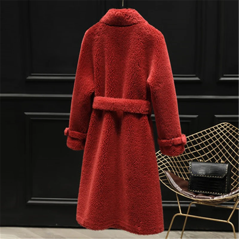 Шуба из овечьей шерсти Женская новинка зима 2019 композитное пальто искусственной