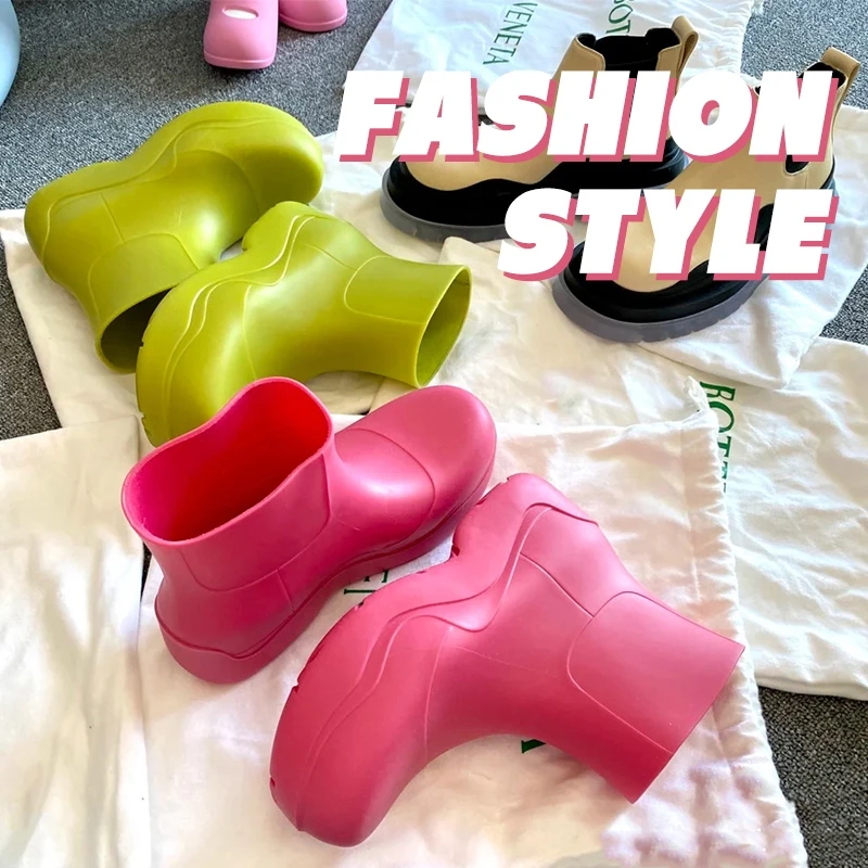 Роскошные женские резиновые сапоги новинка 2021 Нескользящие непромокаемые