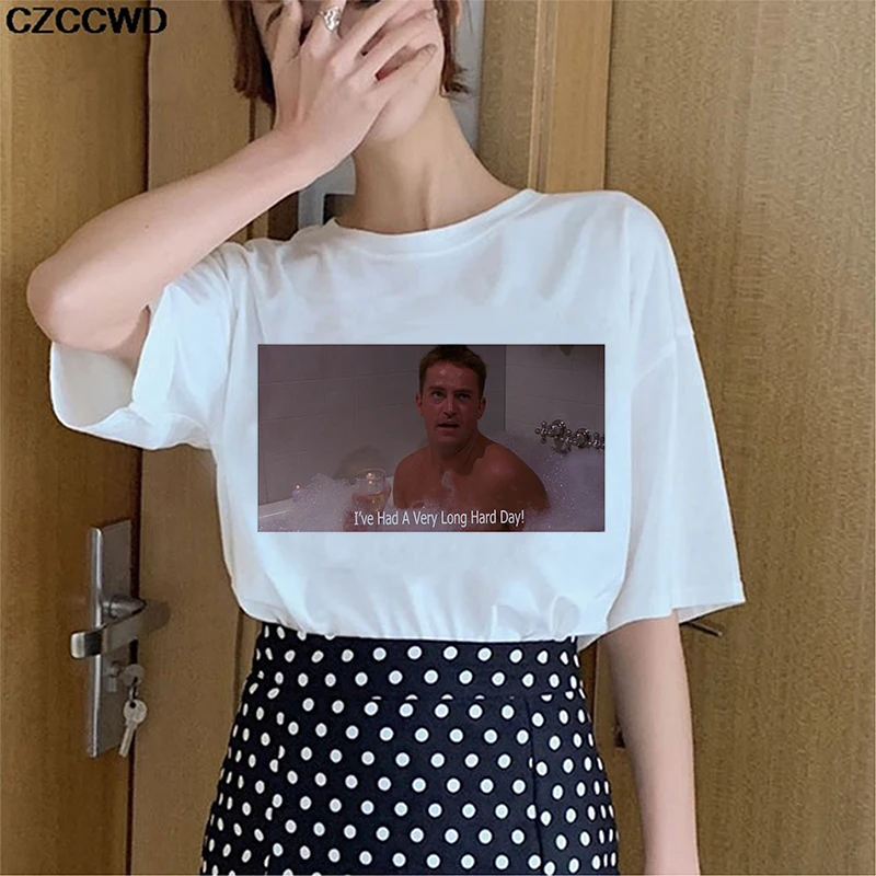 Футболка женская в стиле Харадзюку длинная Повседневная рубашка с принтом I Had A