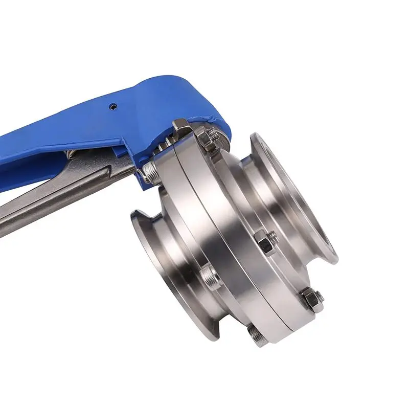 

1-1/2 inch 38mm SS304 Stainless Steel Sanitary 1.5 inch Tri Clamp Butterfly Valve Squeeze Trigger for Homebrew Dairy Product