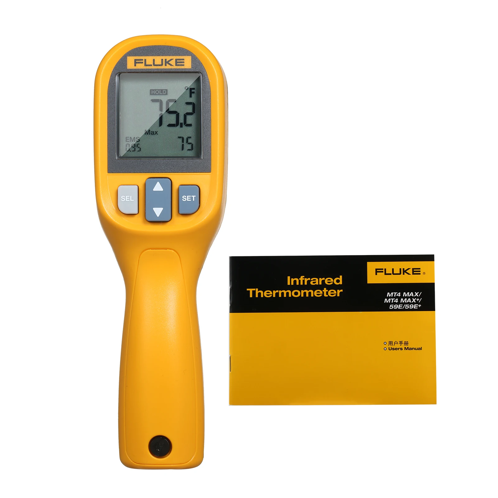

FLUKE 59E Mini IR Thermometer Gun Digital Temperature Tester 8:1 Laser Thermometer Gun IR Temperature Gauge -30~350°C(-22~662°F)