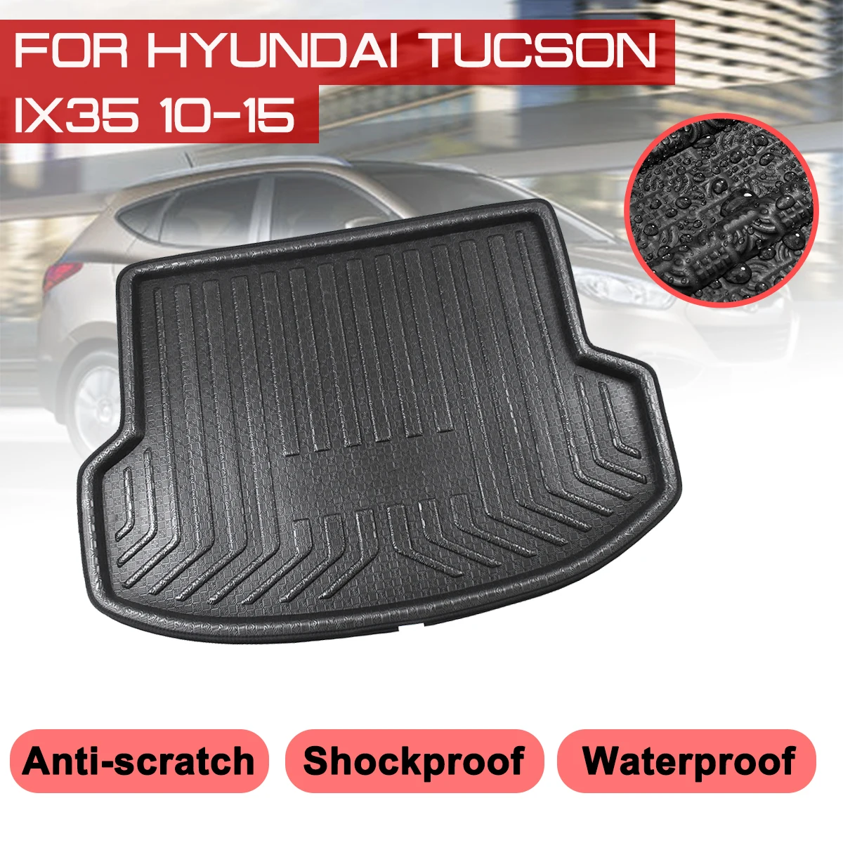 

Напольный коврик, Автомобильный Ковер, задний багажник, противогрязевой чехол для Hyundai Tucson IX35 2010 2011 2012 2013 2014 2015
