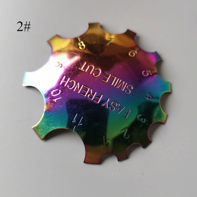 Трафарет XMQ для маникюра и нейл-арта инструмент французского V-образная улыбка