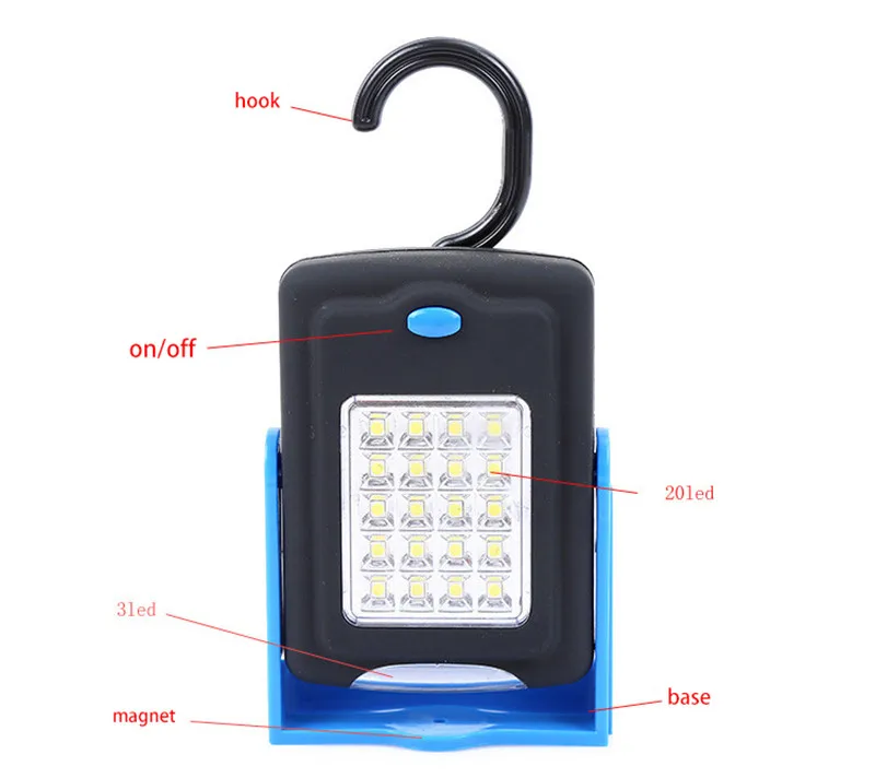 Супер яркий 23 светодиодный магнитный рабочий светильник карманный