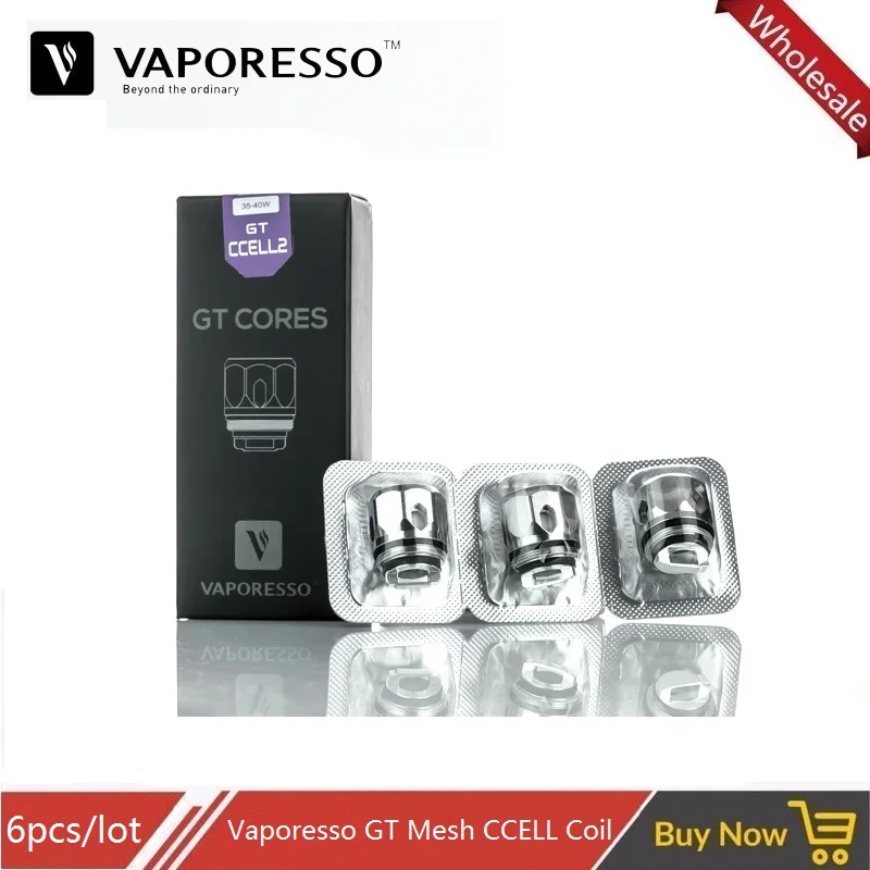 6 шт./лот Vaporesso GT CCELL2 0.3ohm GT Mesh 0.18ohm для Vaporesso SKRR-S Vape Tank Polar Lux Cascade One Plus Vaporizer GT Coil