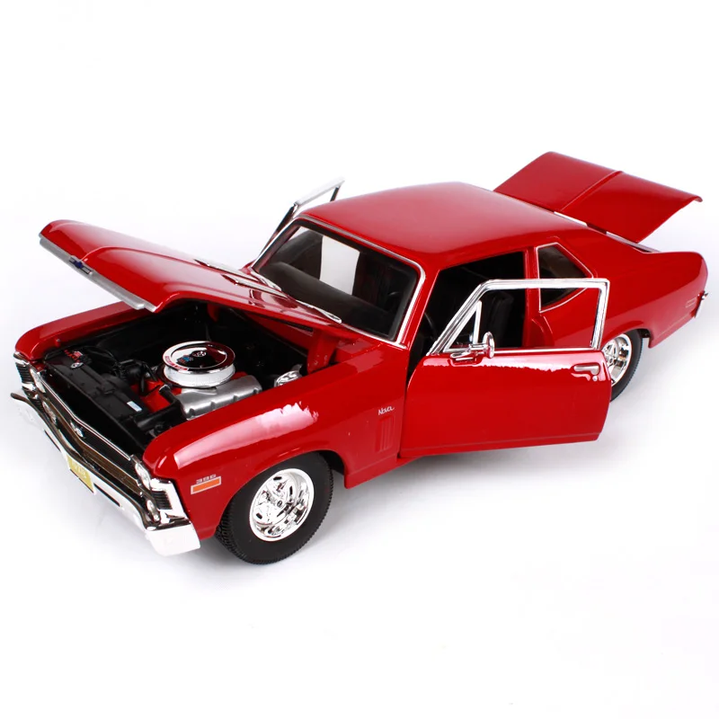 Горячая 1:18 c-hevrolet 1970 NovaSS классическая модель из сплава автомобиля, коллекция и подарочная модель украшения