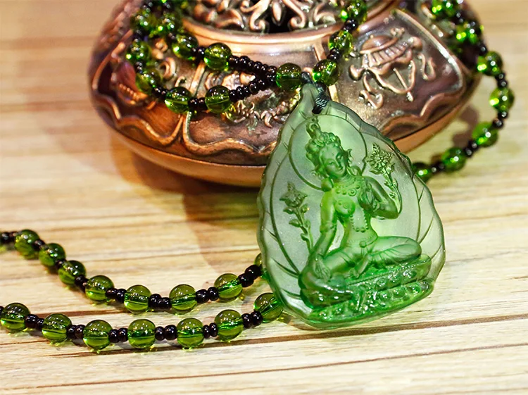 Уникальный 3P буддийские поставок GRECO-BUDDHIST карманный Путешествия Зеленая Тара