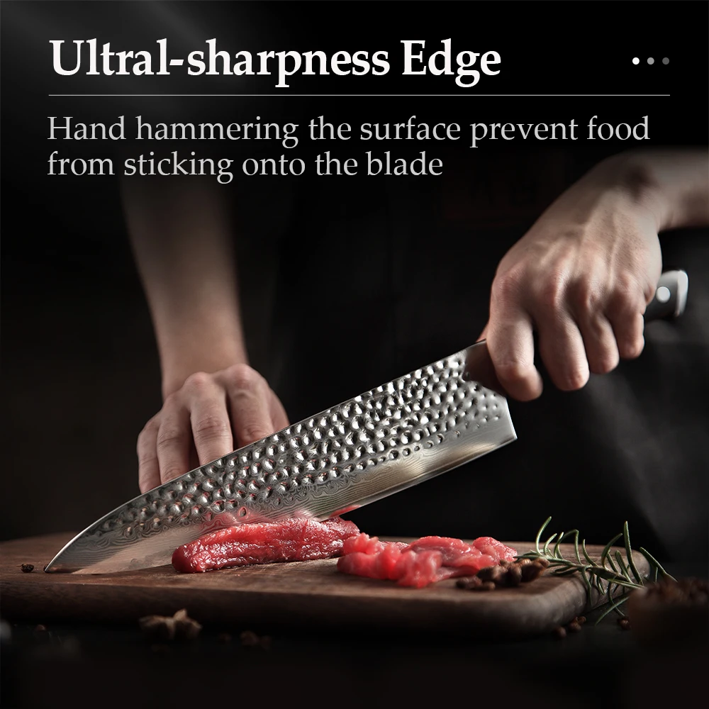 Нож шеф повара XINZUO 10 дюймов кухонный нож высокого качества из дамасской