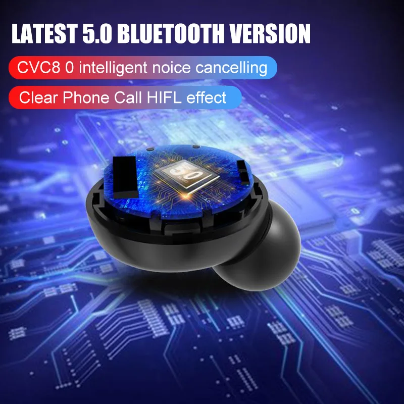V11 наушники-вкладыши TWS Bluetooth 5 0 бинауральные Беспроводной Hi-Fi стерео Бас наушники