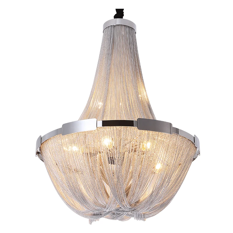 

Nordic Aluminum Chain Pendant Light Romantic Atmosphere Bedroom Restaurant Kitchen Hanging Light deco maison