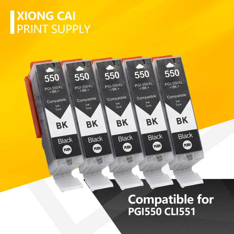 2020 черный PGI550 чернильный картридж для Canon PGI 550 XL PIXMA IP7250 MG5450 MX925 MG5550 MG6450 MG5650 MG6650 IX6850