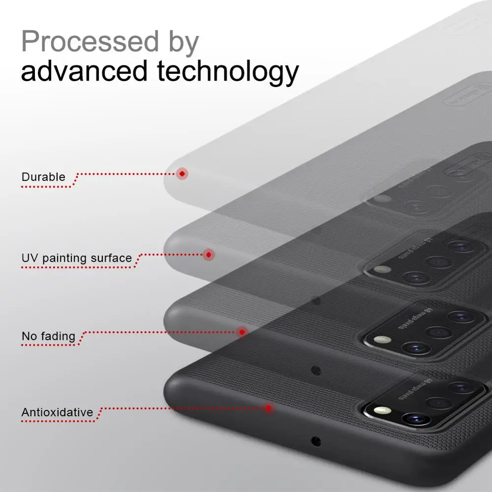 

For Samsung Galaxy A41 Case Cover NILLKIN Fitted Cases Super Frosted Shield with gift phone stand and Retail package