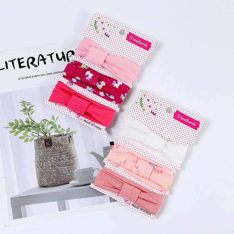 Комплект из 3 предметов для маленьких девочек повязка на голову с бантом