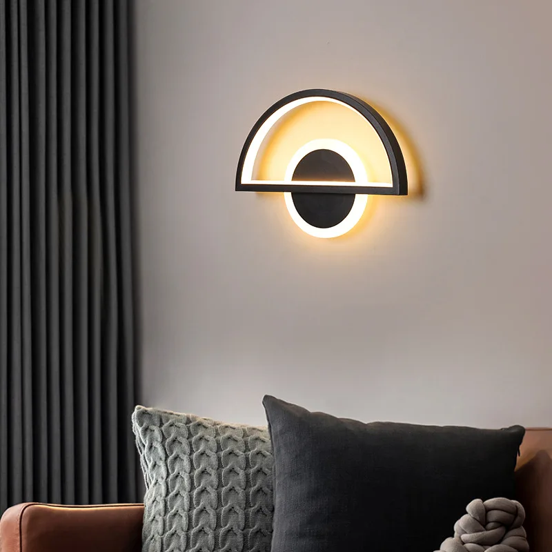 Light luxury bedroom bedside wall lamp simple modern minimalist personality living room background corridor | Лампы и освещение