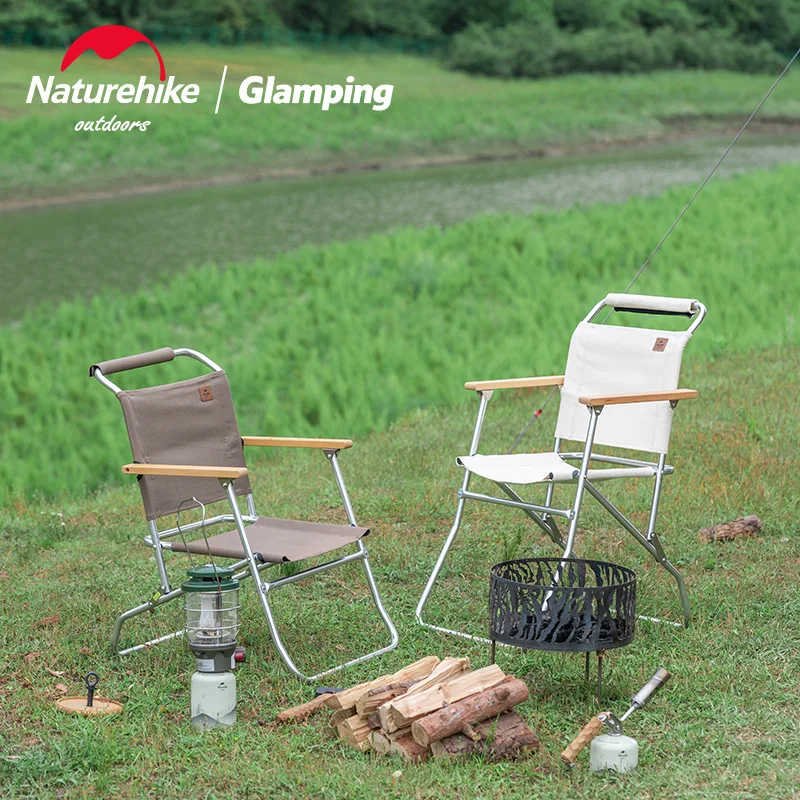 저렴한 네이처하이크 야외 알루미늄 합금 로버 의자 휴대용 접는 캠핑 등받이 의자
