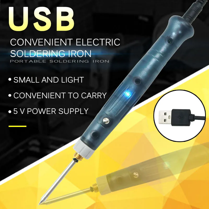 Домашний электрический мини паяльник 5 В 8 Вт портативный USB ручка/наконечник