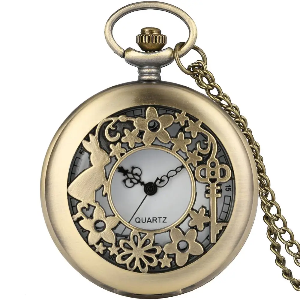 Модные кварцевые антикварные карманные часы женщина Алиса в стране чудес Кролик