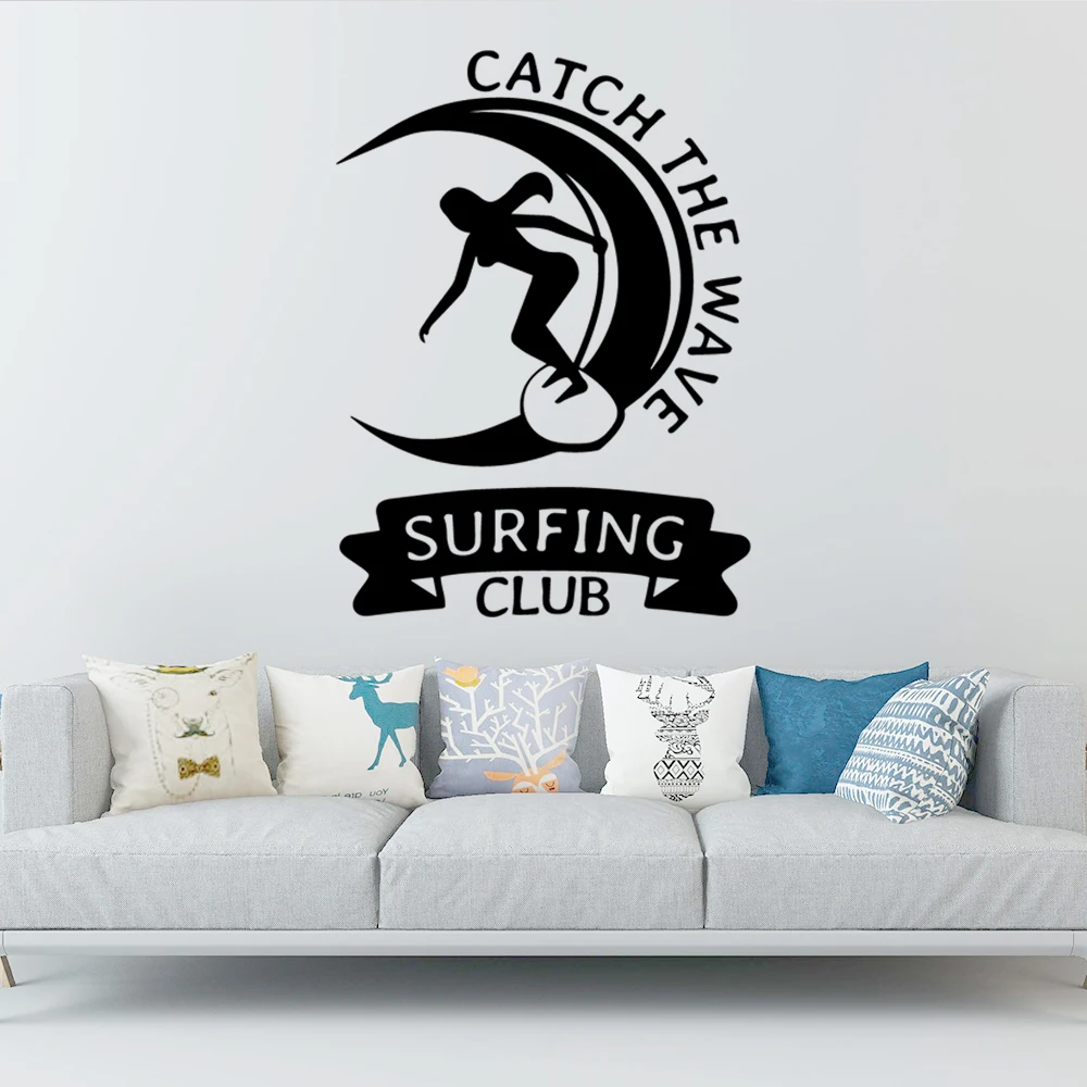 Милые настенные Стикеры с серфингом животные любовники аксессуары для украшения