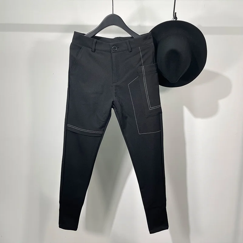 

Мужские повседневные брюки-карандаш Seak, уличная одежда, мужская одежда, английские тренировочные брюки в стиле преппи, черные брюки с перек...