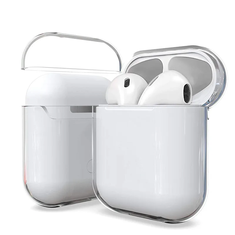 Двойные Чехлы для AirPods защитный чехол беспроводных наушников Bluetooth Airpods 2 1 шт.