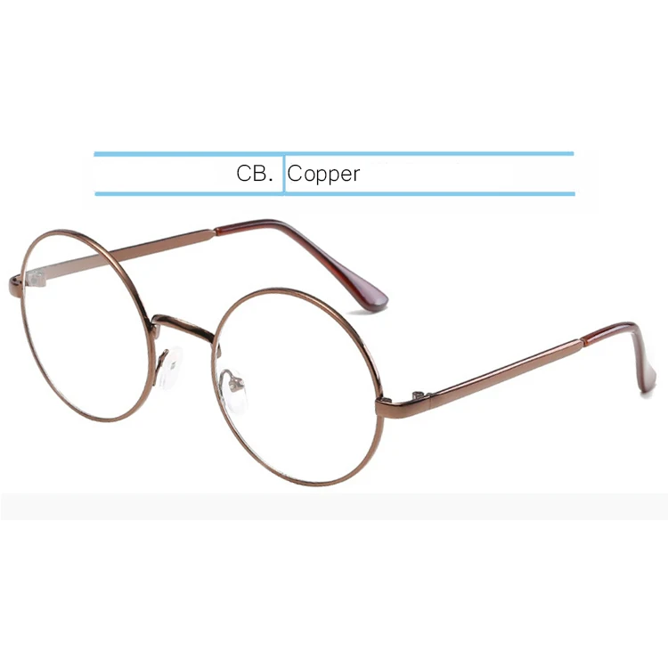 Copper-Clear IVSTA компьютерные очки Круглый анти синий светильник блокирующая оптическая оправа для женщин Близорукость мужчин для Harri Potter стиль ночные солнцезащитные очки - Цвет оправы: Copper-Clear