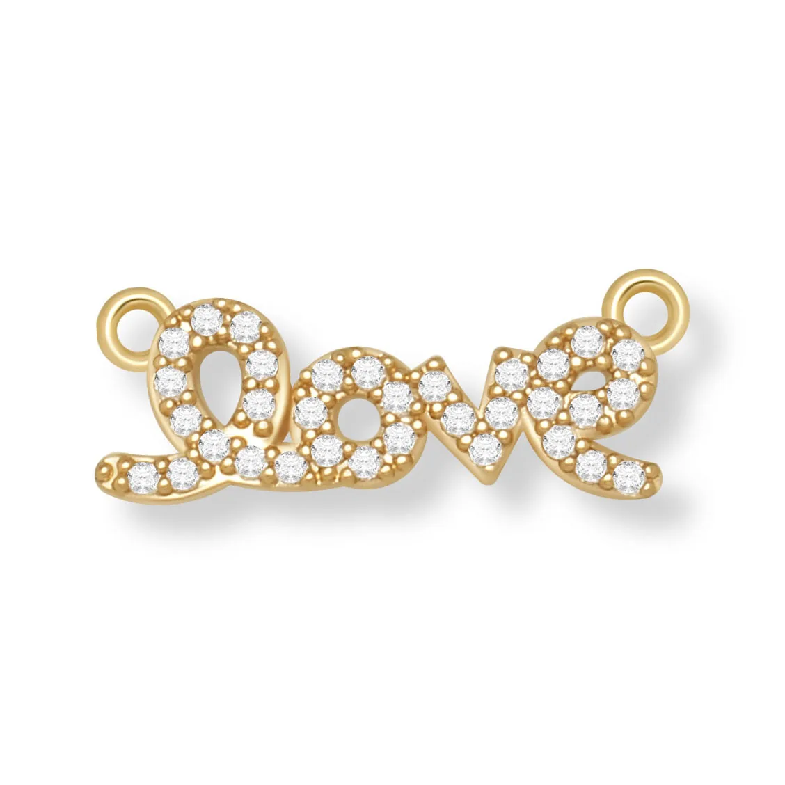 

AAA кубический цирконий Кристалл KC-Золотая медная буква любовь кулон очарование для ожерелья DIY Makings CZ латунь хорошая Ювелирная фурнитура под...