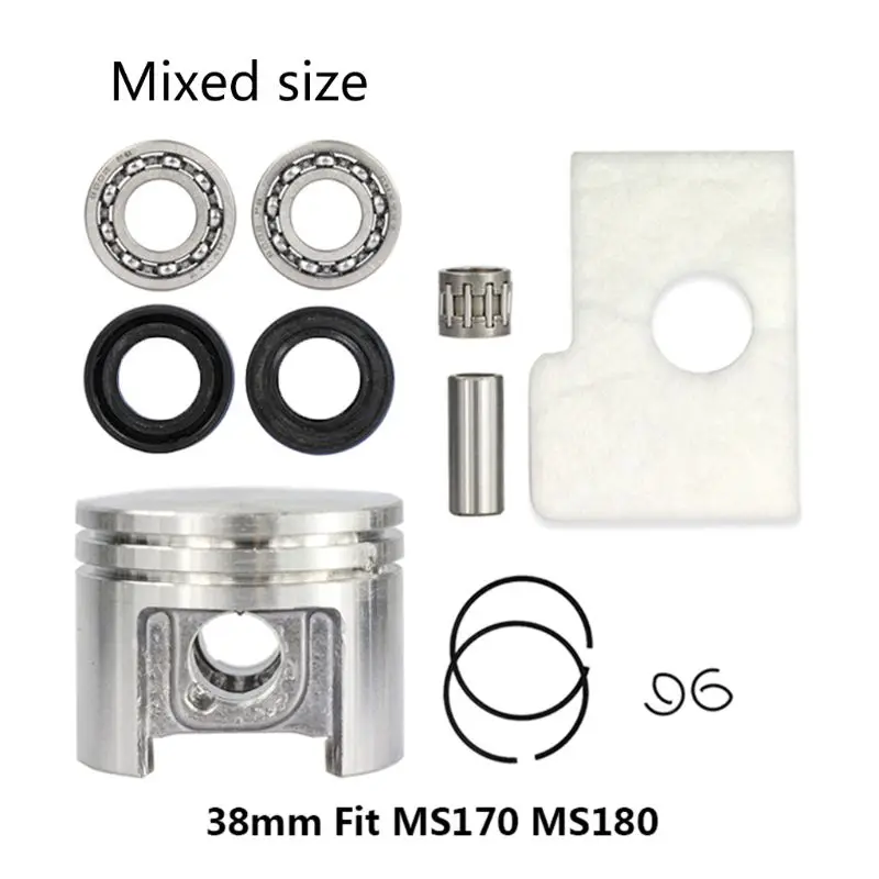 

38mm Motor Piston Kit Crankshaft Bearing Oil Seals Kit Fit Stihl Chainsaw MS180 MS170 Chainsaw Spare Parts
