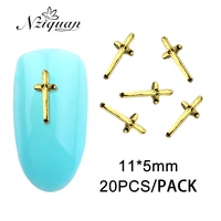 new product 20pcs ladies cross four color metal nail decoration stickers summer diy simple nail decoration accessories