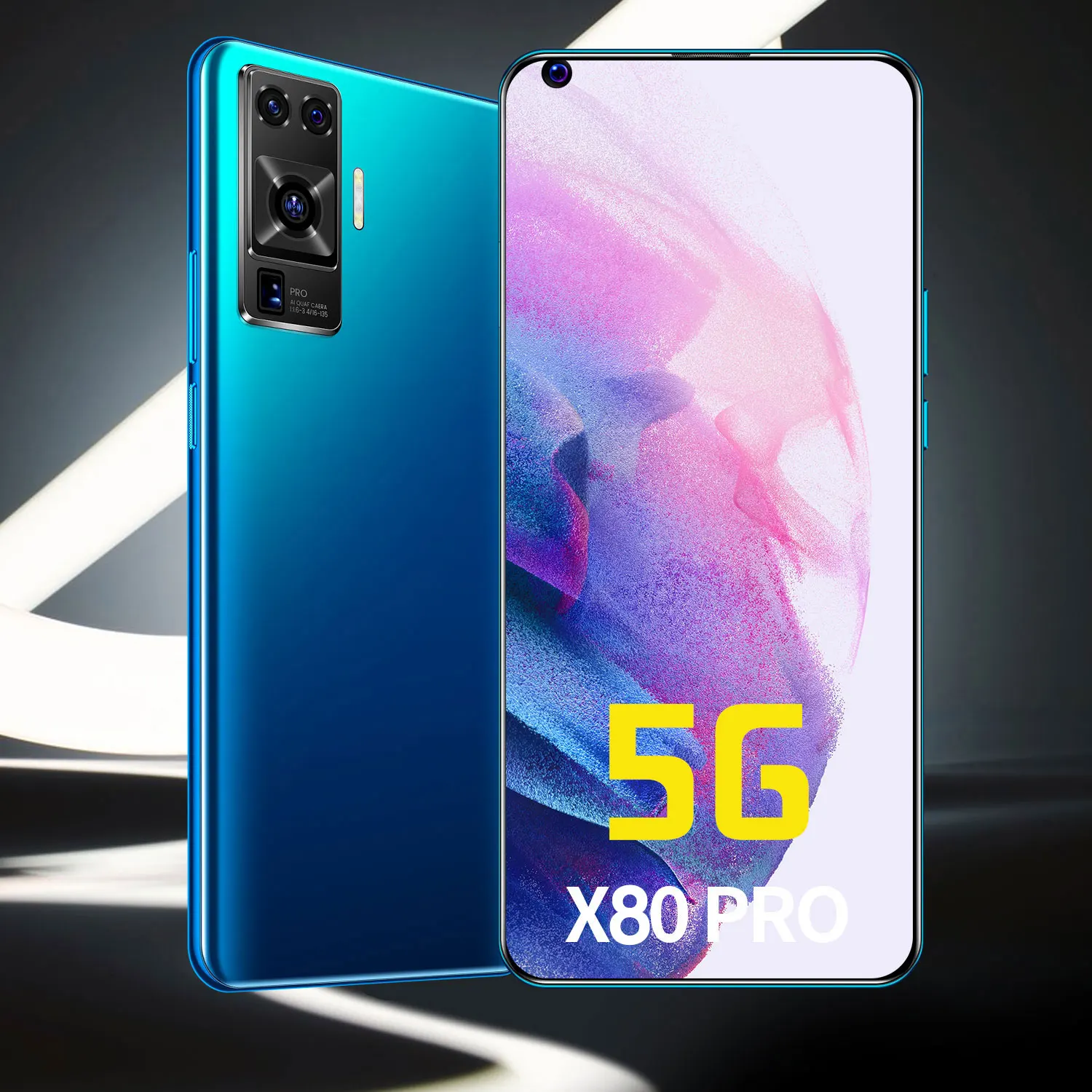 X80pro7-tel&eacute;fono inteligente versi&oacute;n Global, dispositivo con pantalla de 7,2 pulgadas, 8 + 256GB, 16 + 32MP, bater&iacute;a de 6800mAh, compatible con Google, GPS, identificaci&oacute;n facial, 10 n&uacute;cleos, Android-1