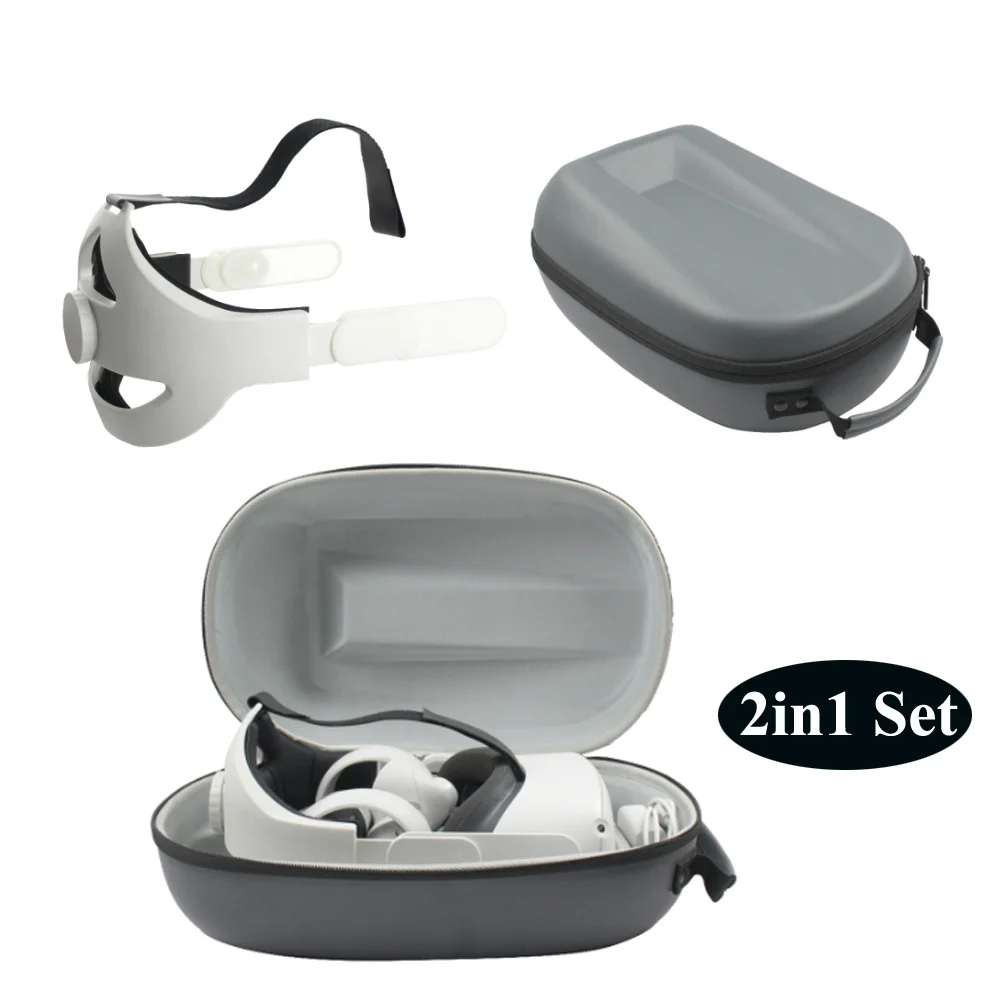 Набор 2 в 1 для Oculus Quest сумка из ПУ хранения Элитный ремешок на голову улучшенной