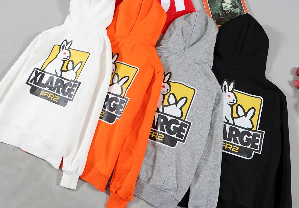 

FR2 Rabbits Loose Hoodie Fashion Print Men Women High Quality Casual Fleece Cotton Sweatshirt