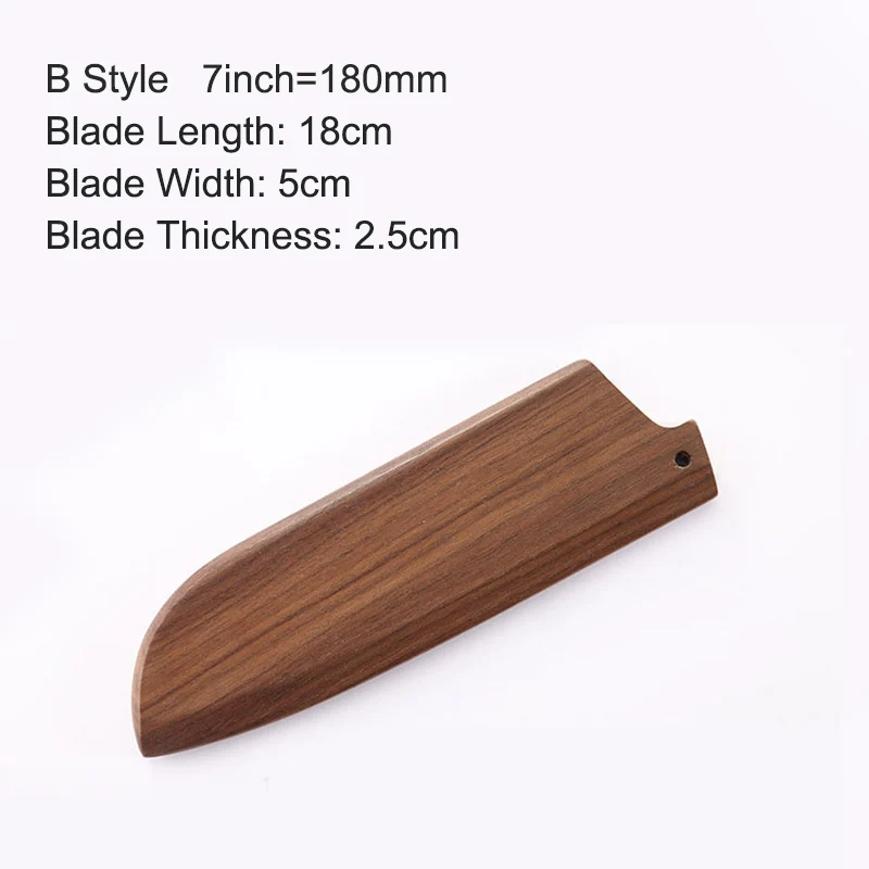 Walnut Wood Knife Sheath 4 5 6 7 8 9 inch Slicer Meat Damascus Japanese Chef Santoku Knives Blade Protector Scabbard Tool | Дом и сад