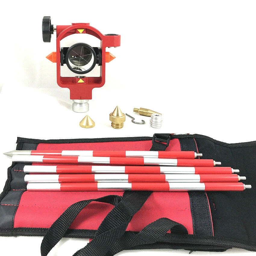 Новый FDC066 мини призма постоянная 0/ 30 мм + 4 полюса алюминиевая для sokkia topcon trimble