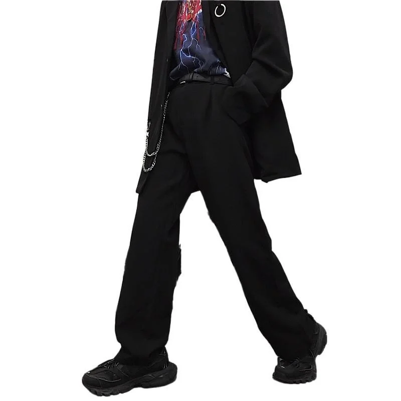 

Autumn Harajuku ins casual chain suit jacket + SLIM STRAIGHT suit pants