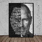 MT443 Стив Джобс с цитатой, отличные движущиеся картины, абстрактное настенное искусство, Картина на холсте, постеры, принты для гостиной, домашний декор