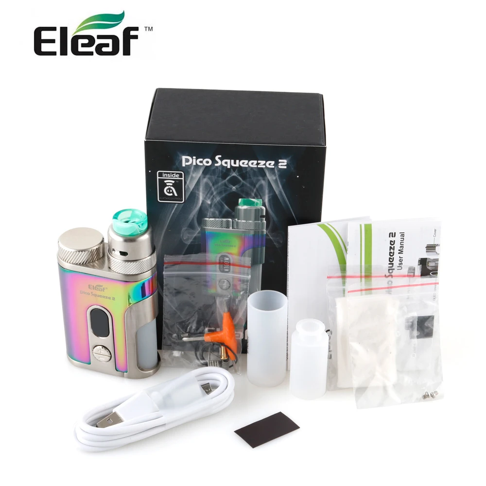 Франция склад оригинальный Eleaf Pico Squeeze 2 комплект с коралловым RDA атомайзер 6 5 мл