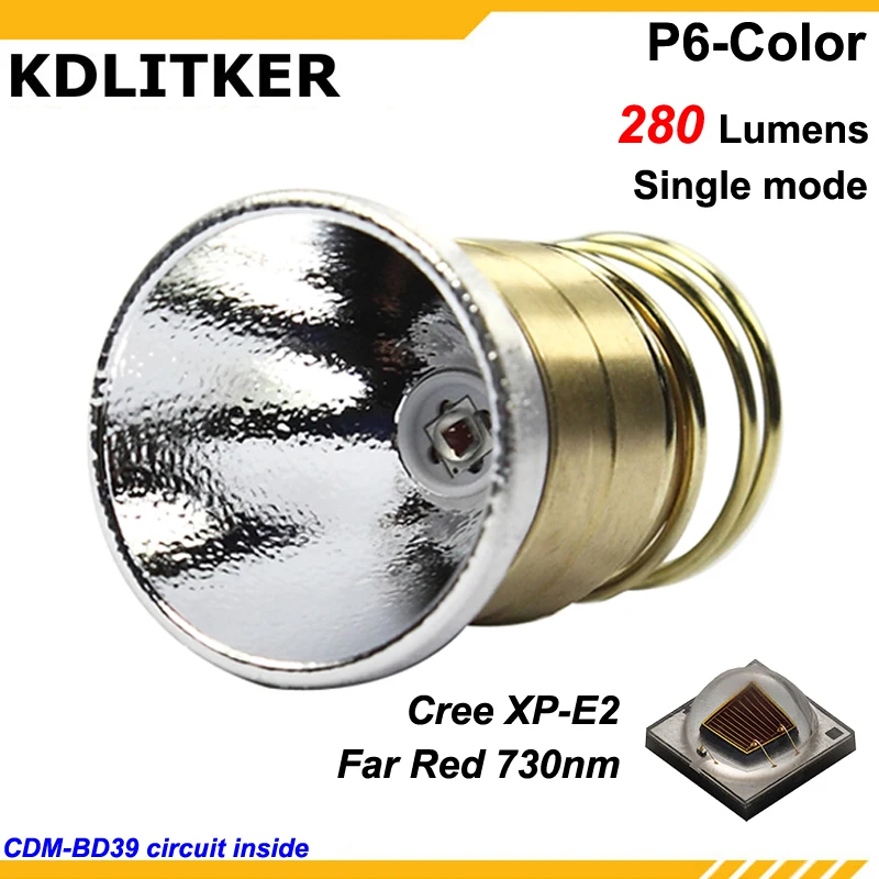 

KDLITKER P6-COLOR Cree XP-E2 Far Red 730nm 280 Lumens P60 Drop-in Module (1 pc)