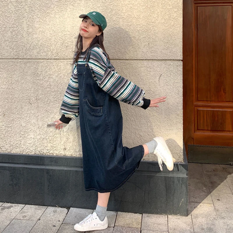 

Fashion Women Loose Bat Sleeves Wild Striped Round Neck Thin Spring and Autumn Long-Sleeved Sweater T-Shirt Women