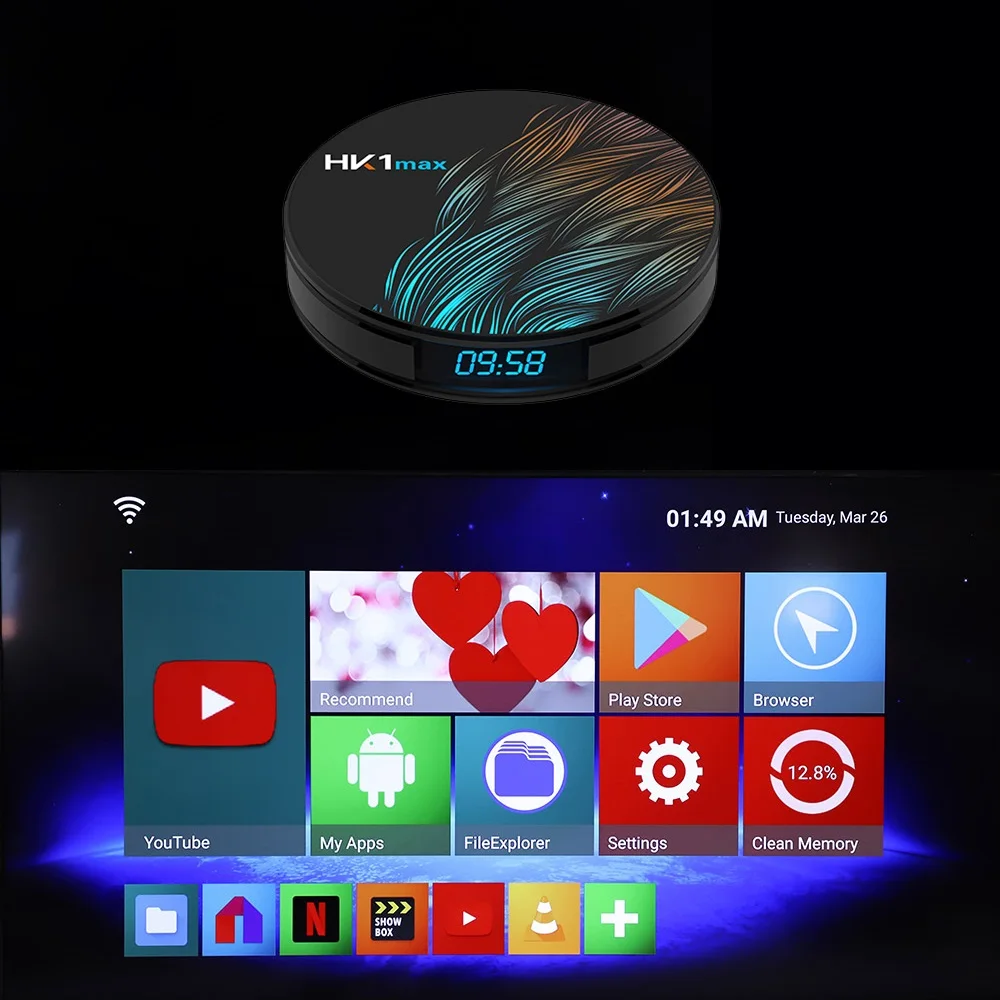 HK1 Max Smart tv Box Android 9,0 4 Гб 128 Гб 64 Гб 32 Гб Rockchip 4K Wifi Netflix телеприставка медиаплеер 2GB16GB Android 9 Box