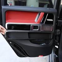 for mercedes benz g class w463 g500 g63 2019 2022 real carbon fiber car door inner handle cover trim stickers car accessories