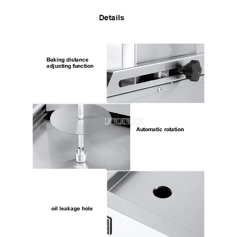 Газовая топливная электрическая Вращающаяся печь для барбекю из нержавеющей