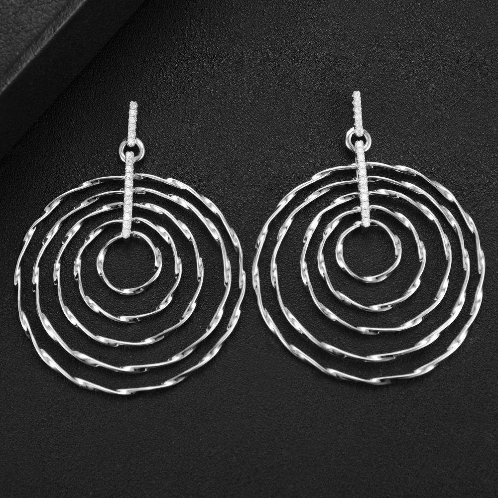 GODKI новые модные круглые серьги с кисточками для женщин свадебные кубическим